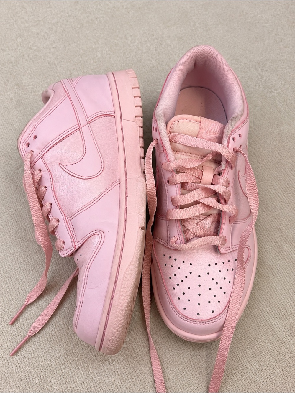 Nike Kids Pink Low-Top Sneakers — Light Pink